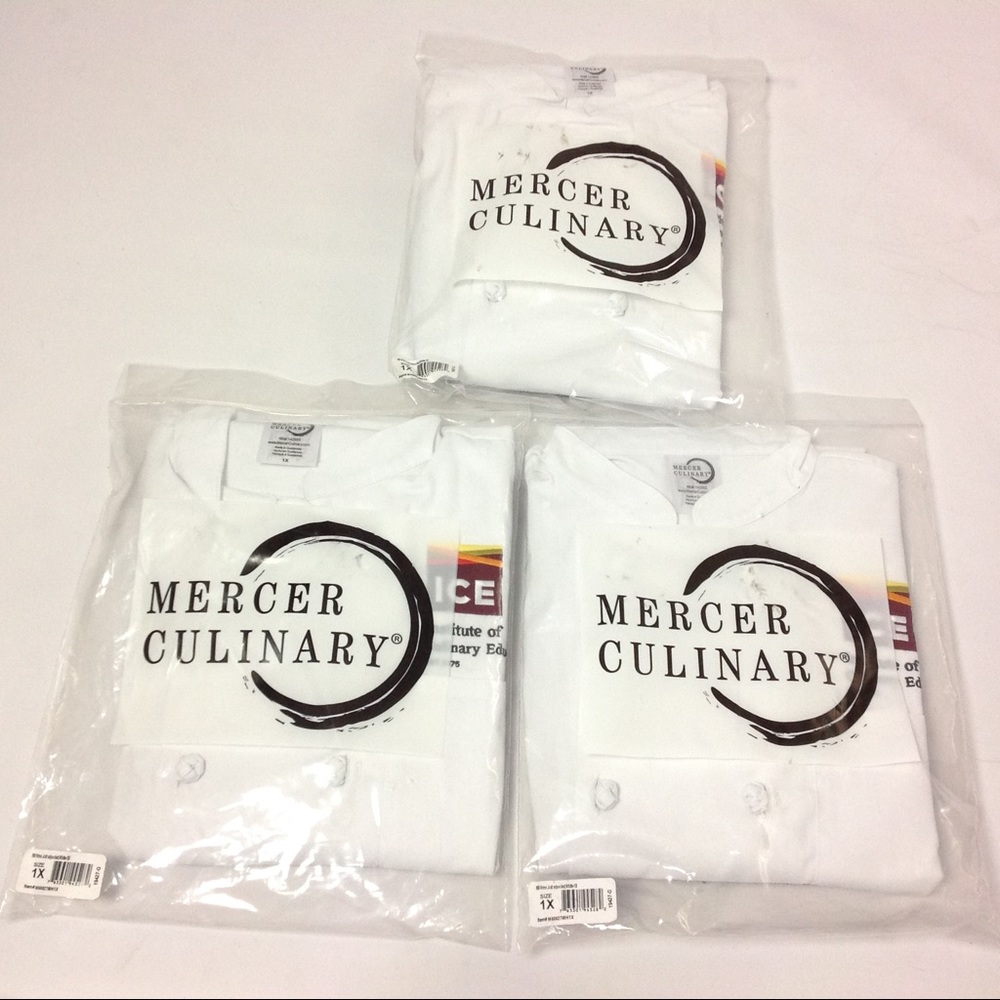 Lot of 3 Genesis Women's Short Sleeve Chef Jacket